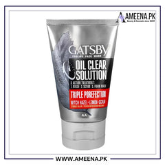 Gatsby Oil Clear Solution Triple Protection Face Wash, Oil Control - 100g