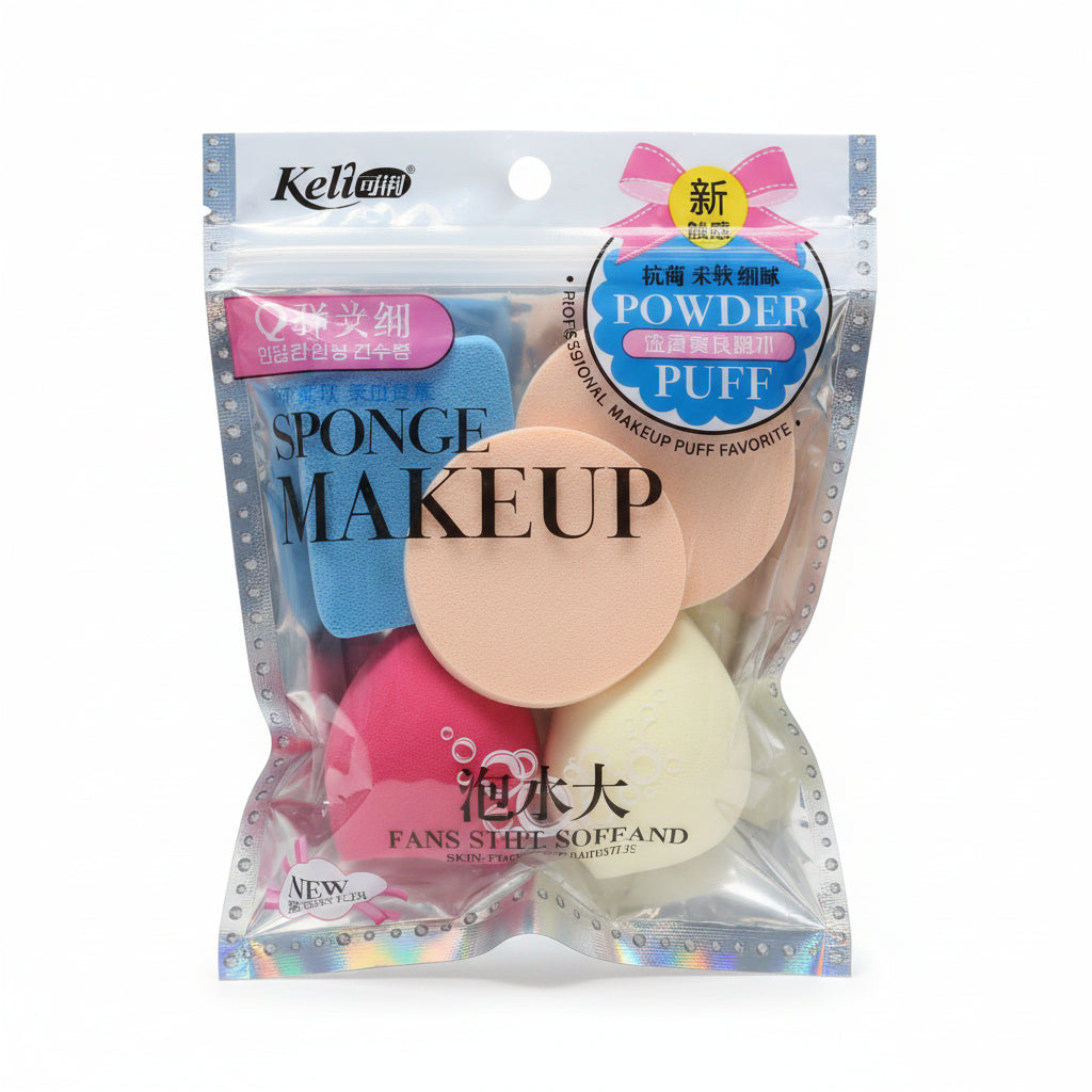 Keli Makeup Sponge and Powder Puff Set
