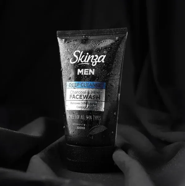 Skinza Men Deep Cleanse Charcoal & Mint Facewash - 100ml