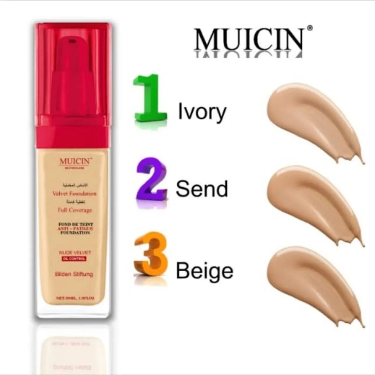 MUICIN Nude Velvet Full Coverage Foundation