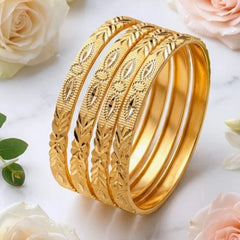 Stainless Steel anti-tarnish traditional bangles - 4 Pcs