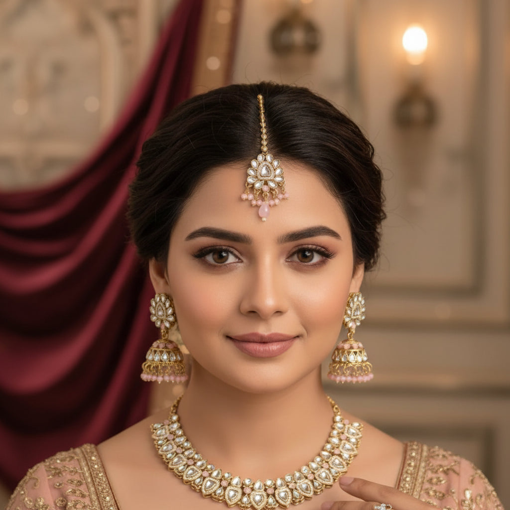 Dabbi Kundan Antique Complete Jewelry Set