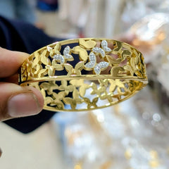 Stainless Steel Ethereal Butterfly Filigree Bangle - Each