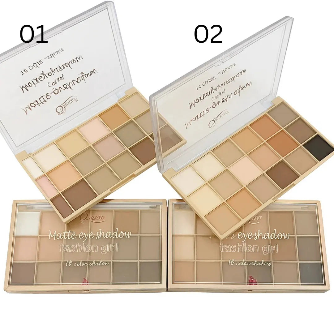 Mini Queen Super Matte 18‑Color Eyeshadow Palette