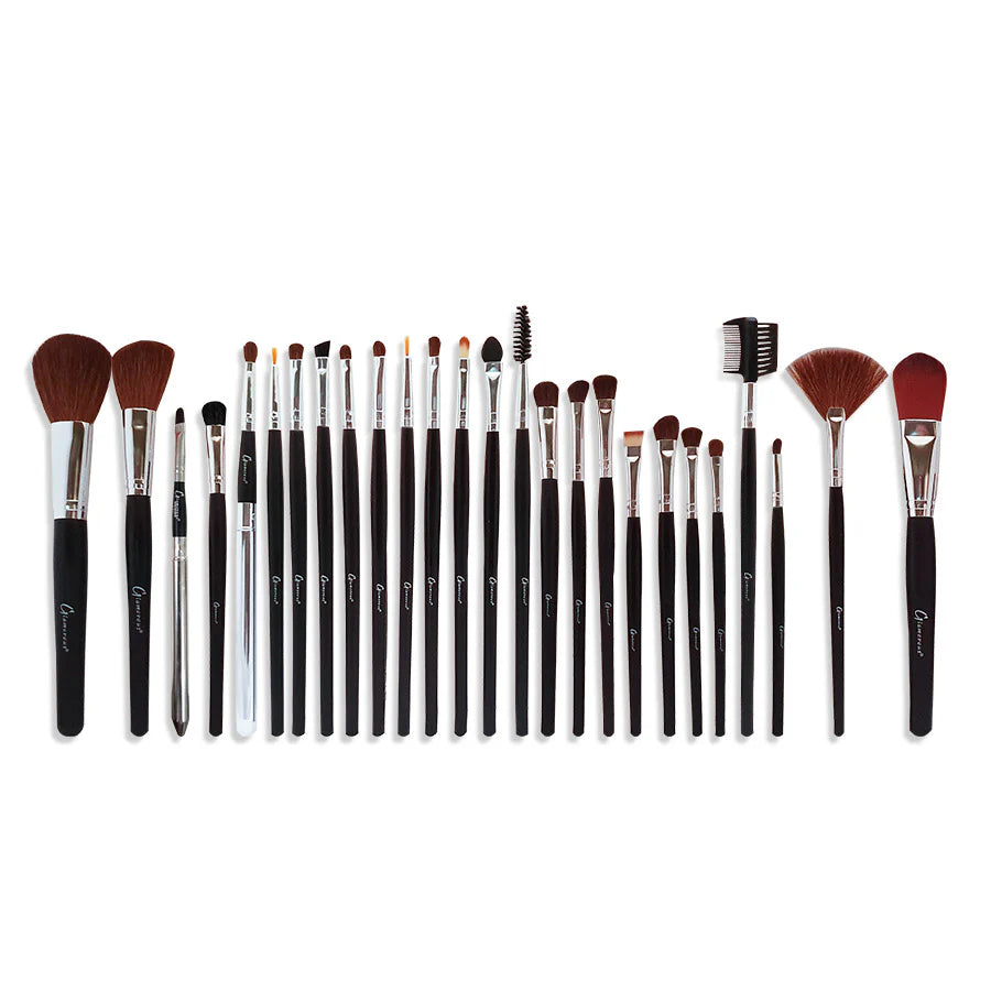 Glamorous Face 26 Piece Leather Brushset Pro.