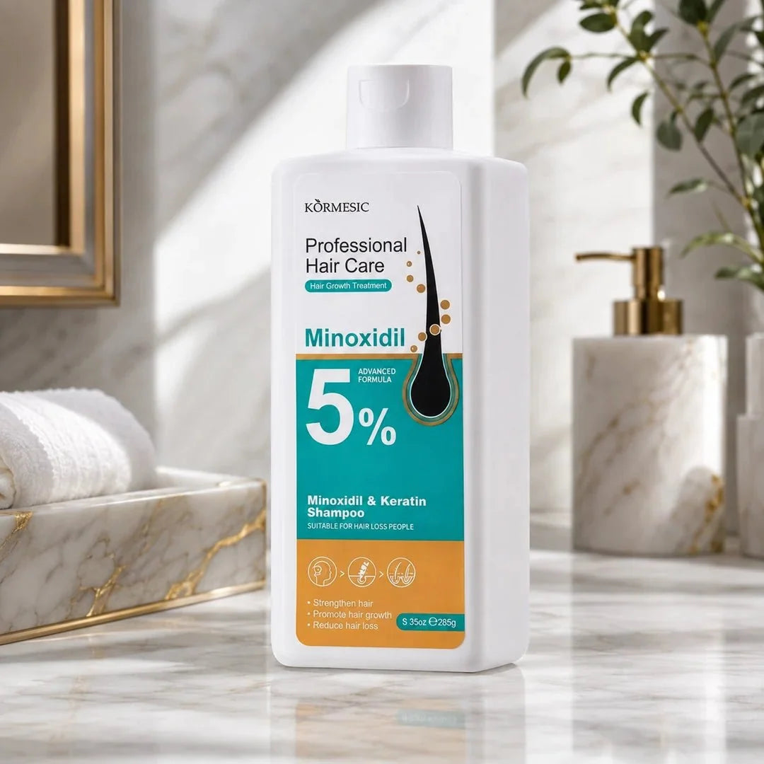 Kormesic anti-hair-loss shampoo with 5% minoxidil and keratin – 285g