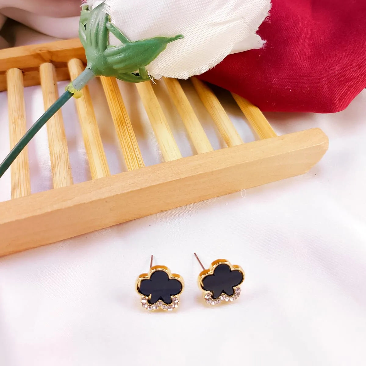 Four-Leaf Clover Stud Earrings