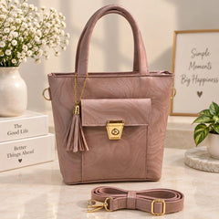 Women's Premium Marbled PU Leather Handbag