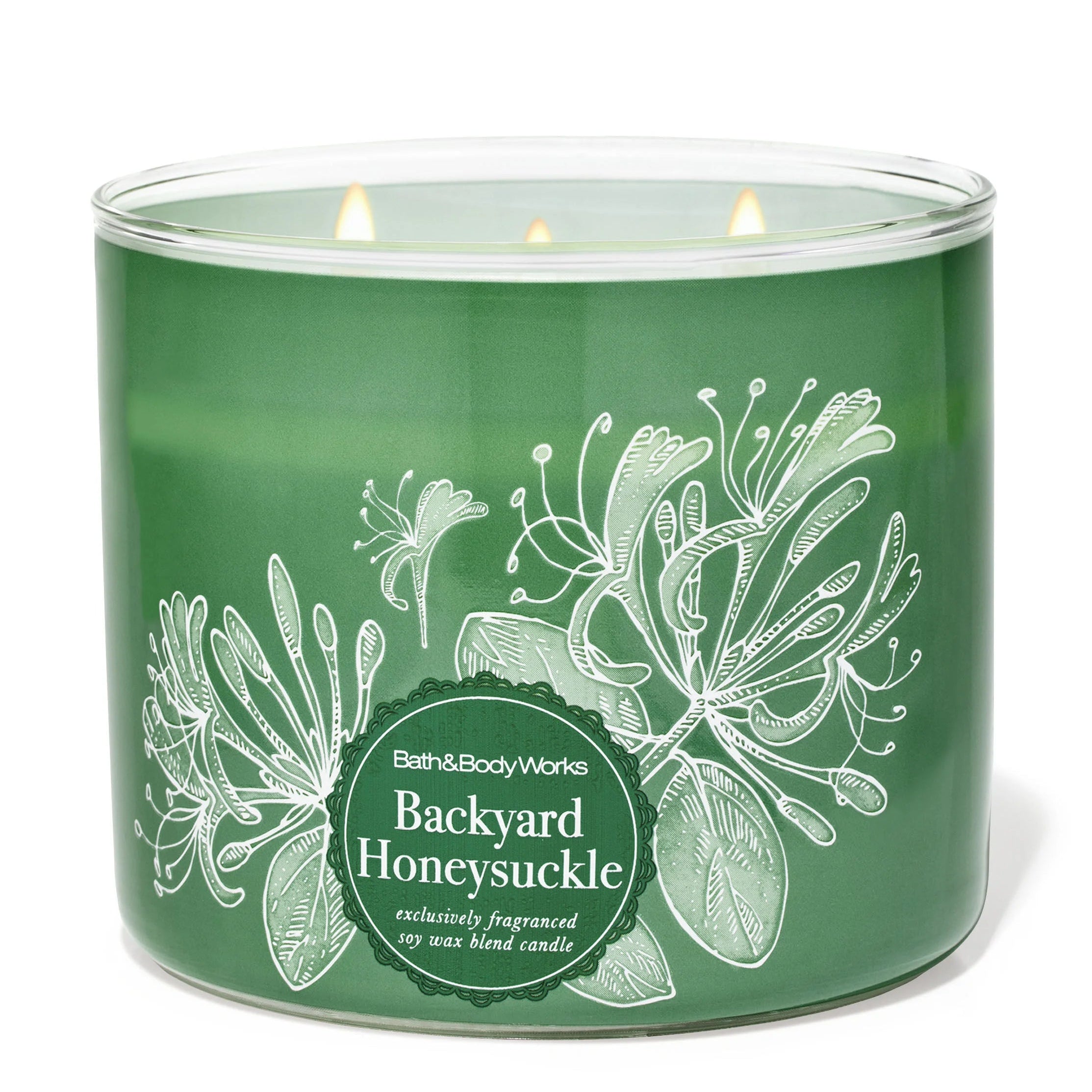 Bath & Body Works Backyard Honeysuckle 3-Wick Candle 411g
