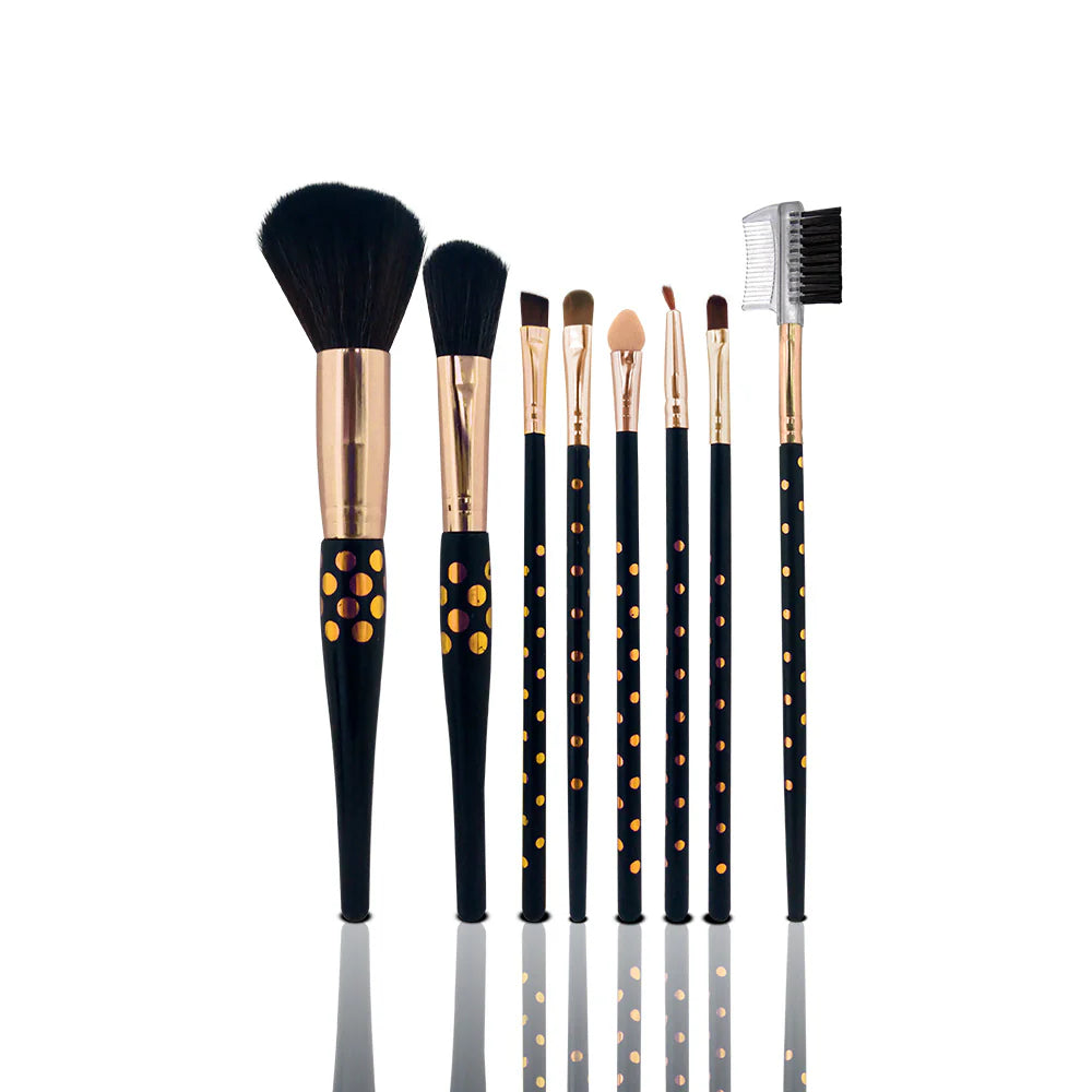 Glamorous Face 8 in 1 Brush Sets Pot Glass