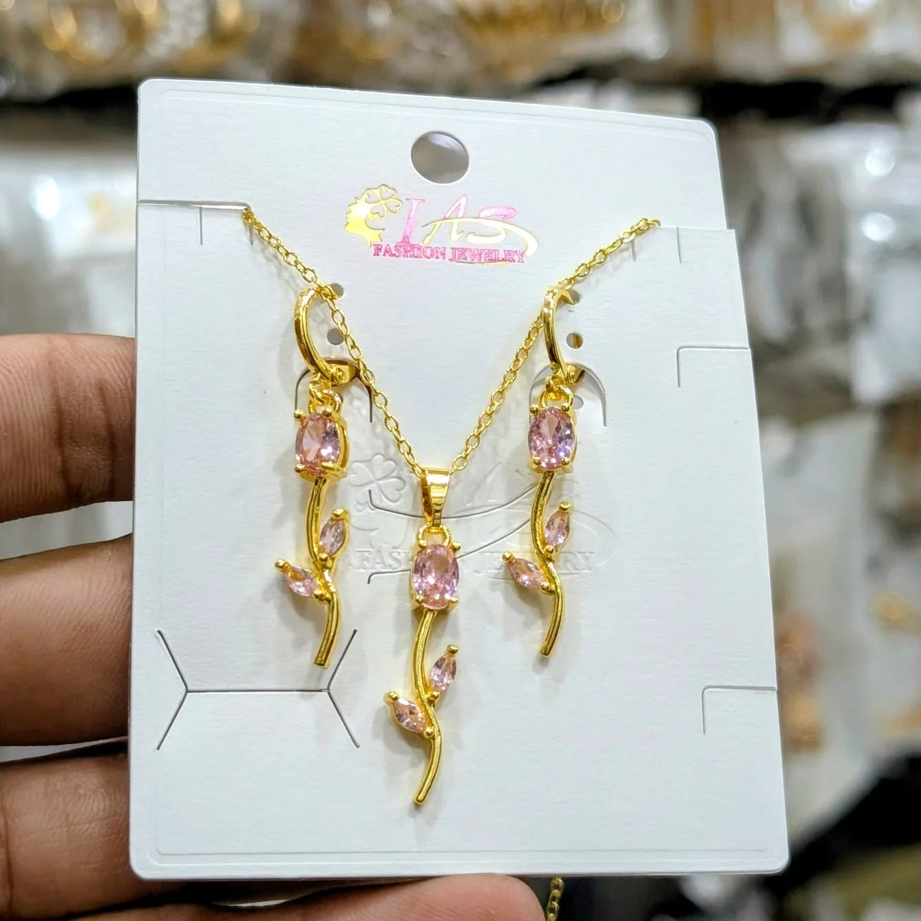 stainless steel Botanical Floral Jewelry Set