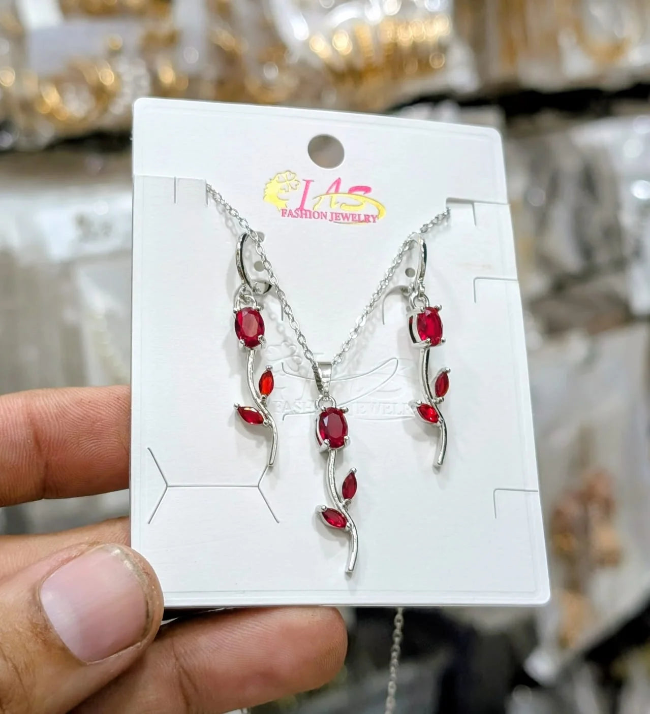 stainless steel Botanical Floral Jewelry Set