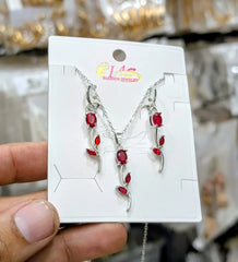 stainless steel Botanical Floral Jewelry Set