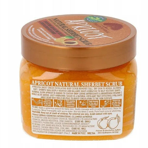 Fruit of the Wokali Apricot Natural Sherbet Scrub - 600g