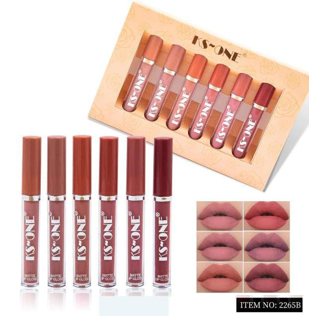 New KS One Pack Of 6 Matte Lip Gloss