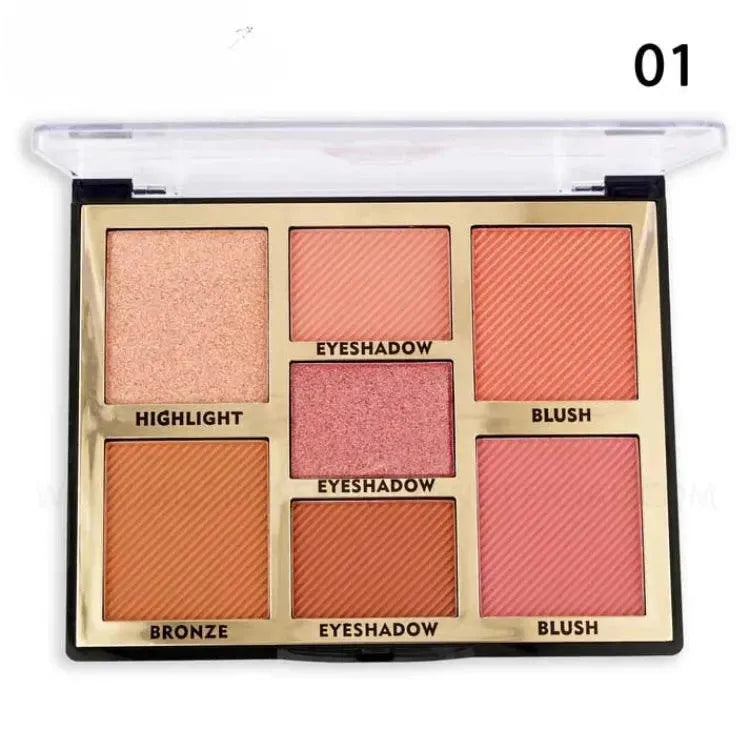 Miss Rose Blush, Highlight, Eyeshadow Palette - 7 Colors