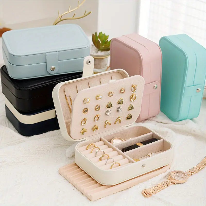Velvet Multi‑function Jewelry Storage Box