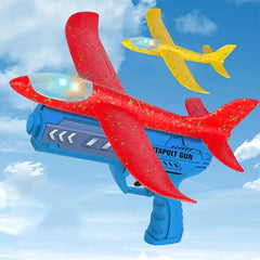 Airplane Launcher Toy - Foam Throwing Glider Plane with Catapult Gun  - Each