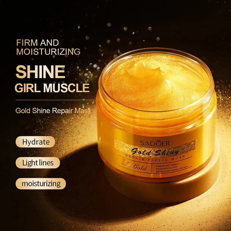 SADOER Gold Shiny Moisturizing Soothing Oil Control Refreshing Facial Mask - 120g