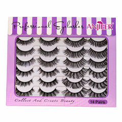 Anjieer 14 Pairs Mink Lashes - Voluminous