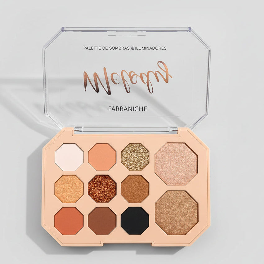 FARBANICHE Warm Nude Eyeshadow and Highlighter Palette