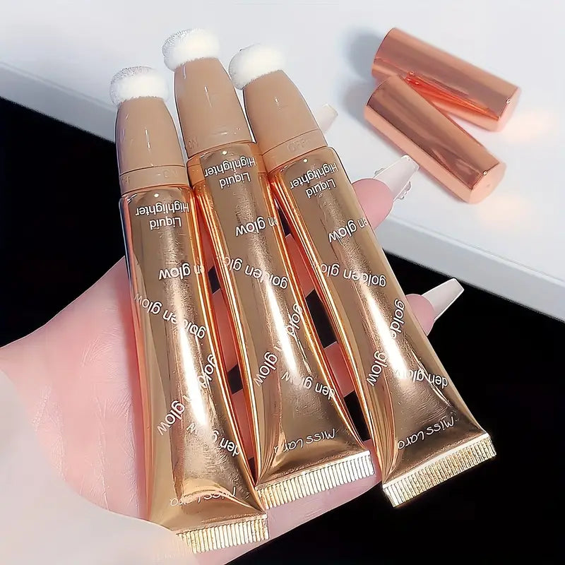Miss Lara Golden Glow Liquid Highlighter With Puff - Each