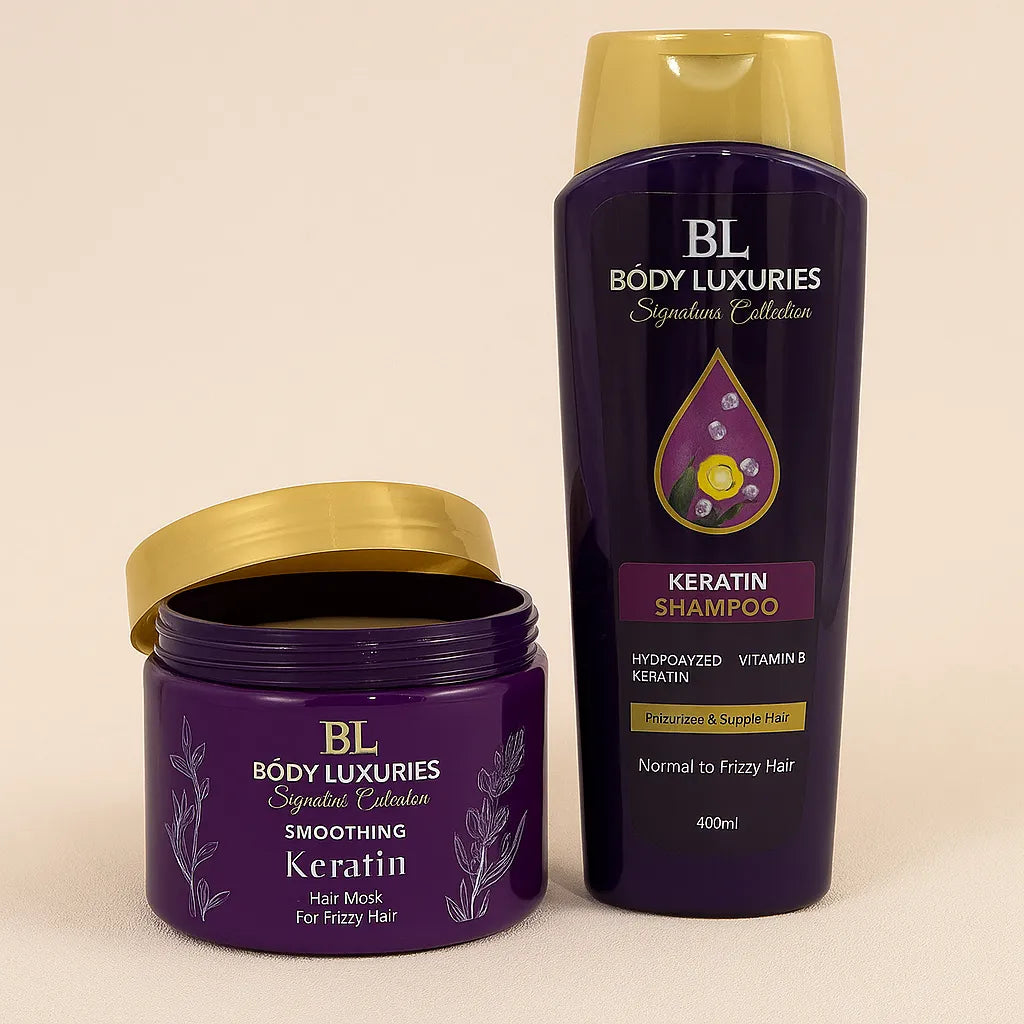 Body Luxuries 2 in 1 Keratin Deal Shampoo - 400ml + Mask - 300gm