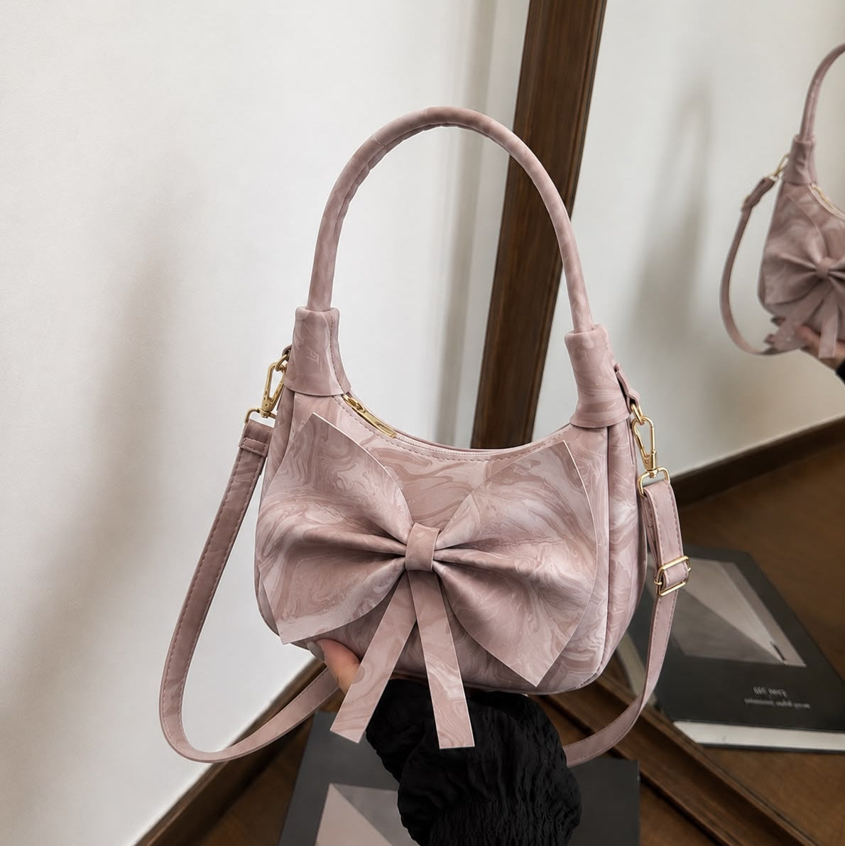 Bow Style Cross Body Bag For Girls