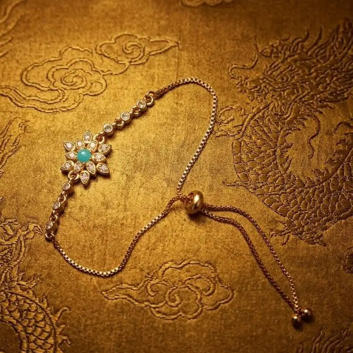 The Empress Lotus Adjustable Bolo Bracelet-Each