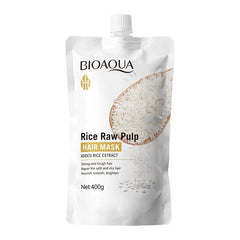 Bioaqua Rice Pulp Hair Mask Smooth - 400g