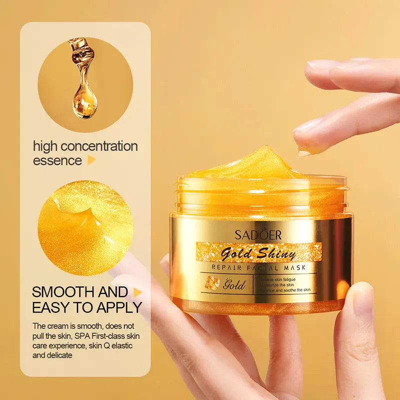 SADOER Gold Shiny Moisturizing Soothing Oil Control Refreshing Facial Mask - 120g