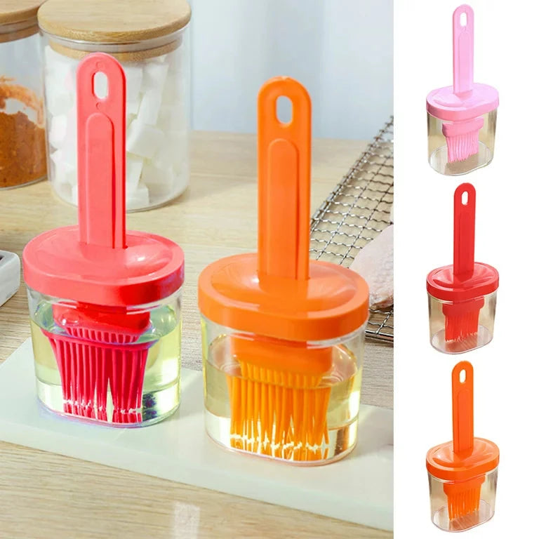 Oil Bottle with Silicon Brush for Kitchen