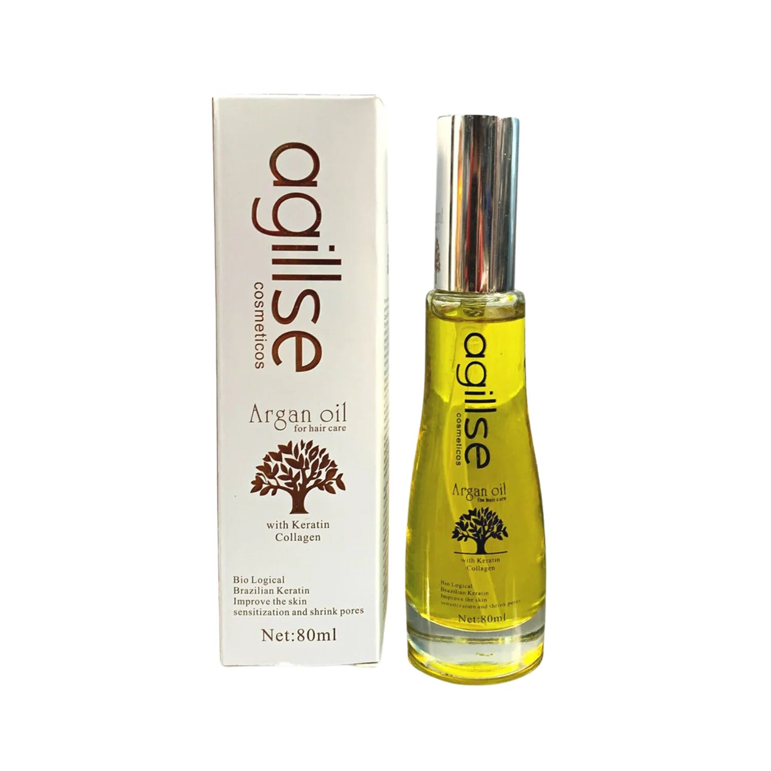 Agillse Argan Oil with keratin Hair Care Essential Oil - 80ml