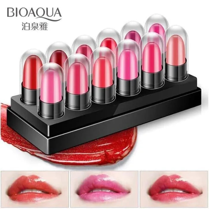 BIOAQUA Lipstick Kit Waterproof Long-Lasting Lipstick - 12 Pcs Set