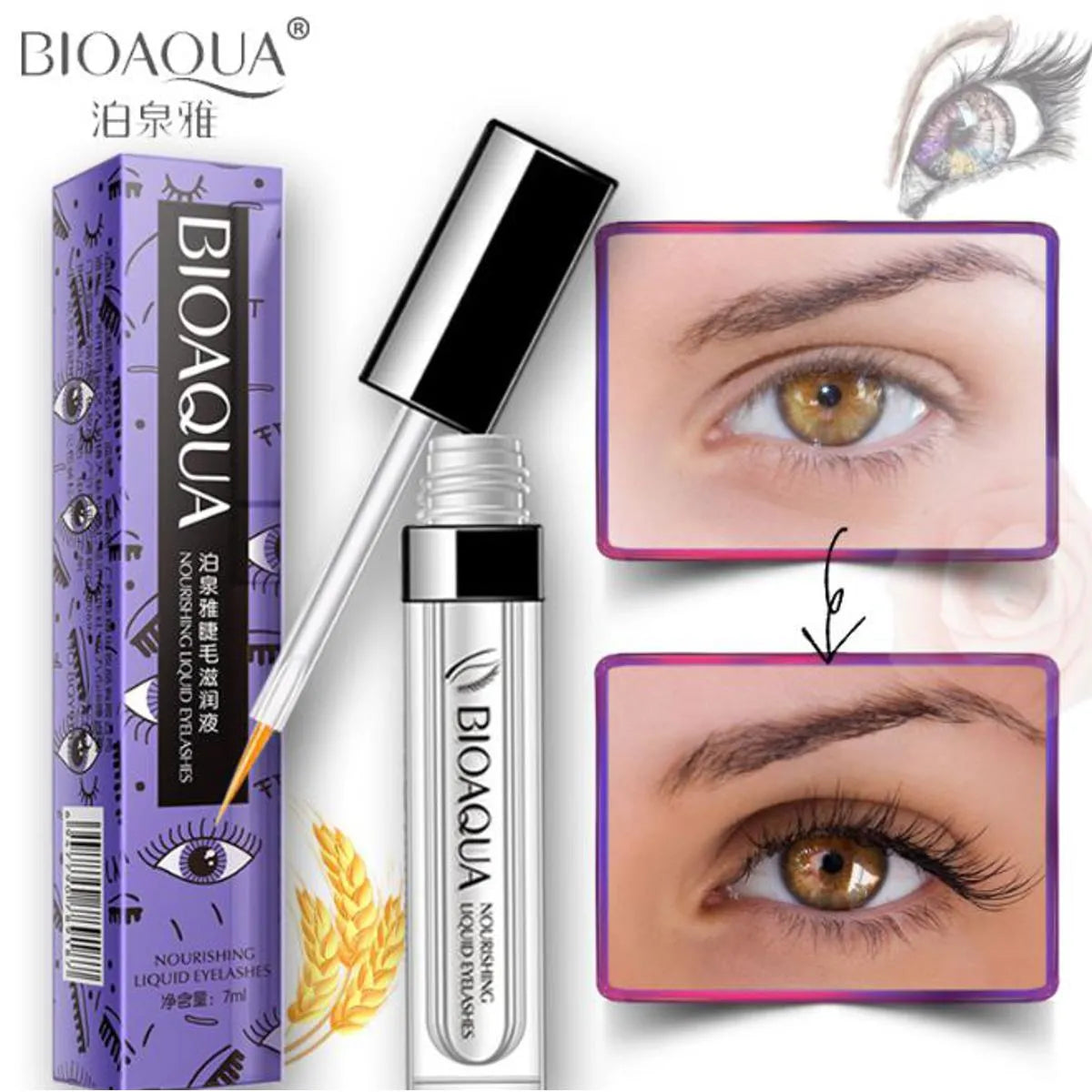 Bioaqua Eyelash &amp; Eyebrow Growth Serum - 7ml