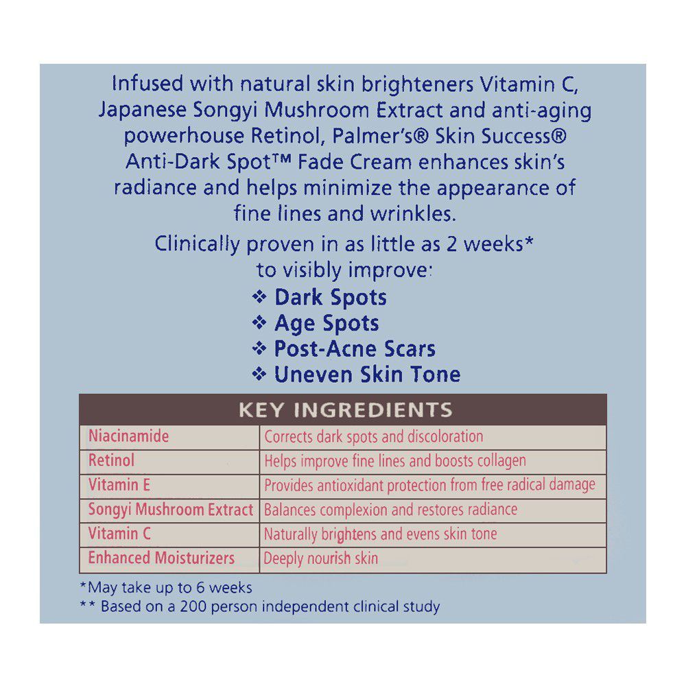 Palmer’s Skin Success Anti-dark Spot Fade Cream, For All Skin Types – 75g
