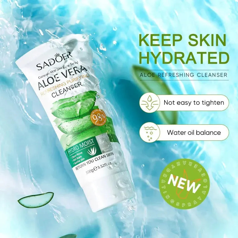 Sadoer Aloe Vera Refreshing Moisturizing Facial Cleanser 100g