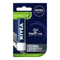 Nivea Lips Balm Active For Men Spf15 - 4.8g