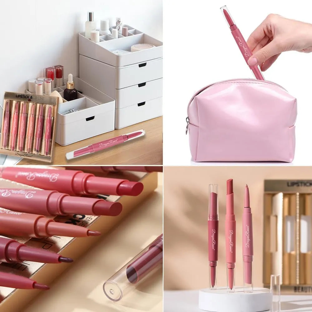 Dragon Ranee Double Head Matte Lip Liner Matte Lipstick Pen