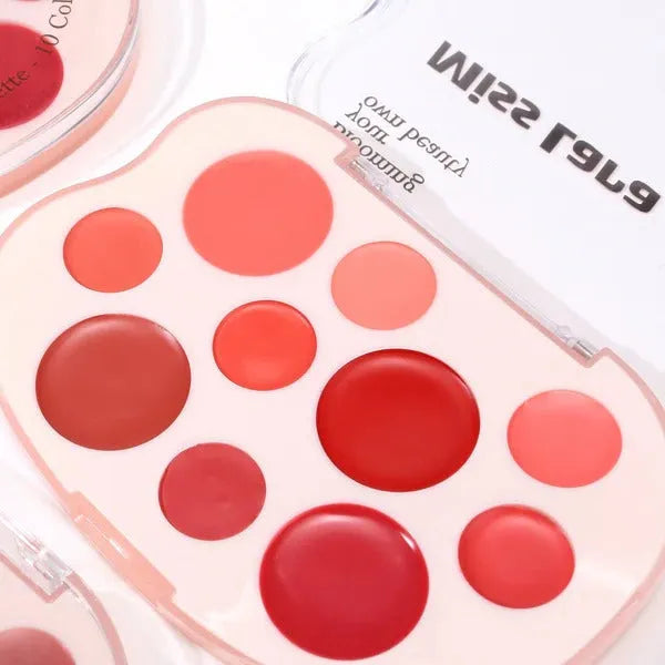 Miss Lara Aesthetic Lip & Cheek Cream - 10 Colors Palette