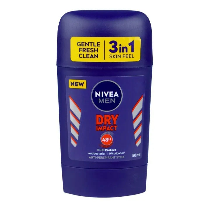 Nivea Dry Comfort Dual Protect Anti-Perspirant Deodorant Stick,50ml