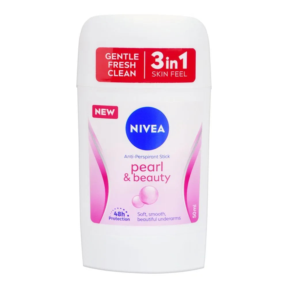 Nivea Anti-Perspirant Soft Smooth Pearl & Beauty Deodorant Stick, For Women - 50ml