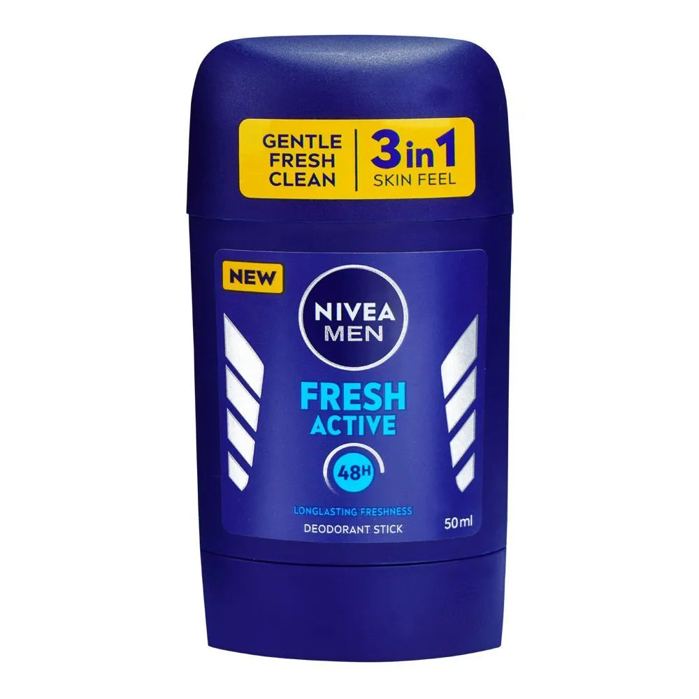 Nivea Men 48 Hour Fresh Active Long Lasting Freshness Deodorant Stick, For Men - 50ml
