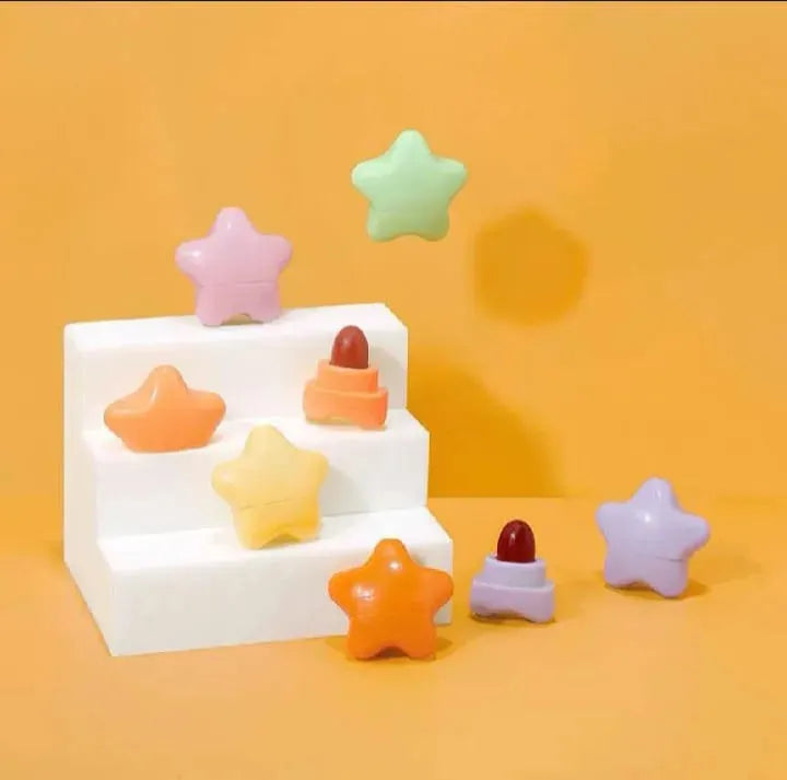 Beauty Glelanzi 8pcs Mini Star Shape Velvet Lipstick Long-lasting Waterproof