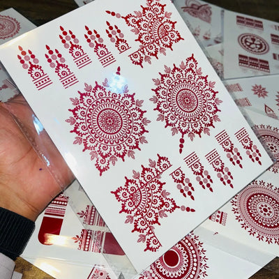 Simple Aesthetic Full Hand Sticker Tatto Mehndi