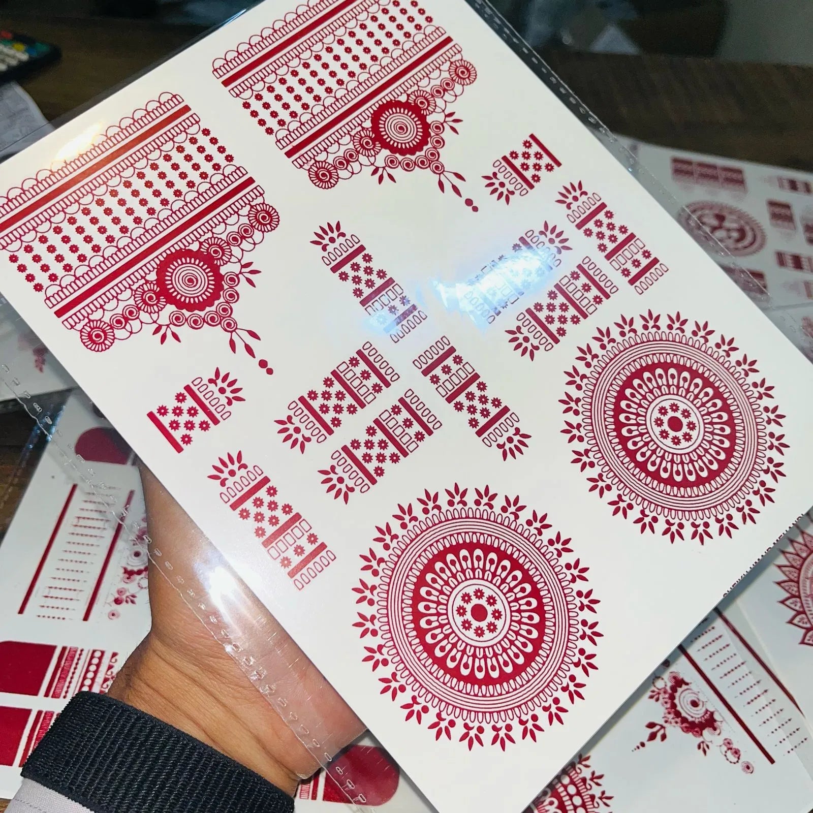 Simple Aesthetic Full Hand Sticker Tatto Mehndi