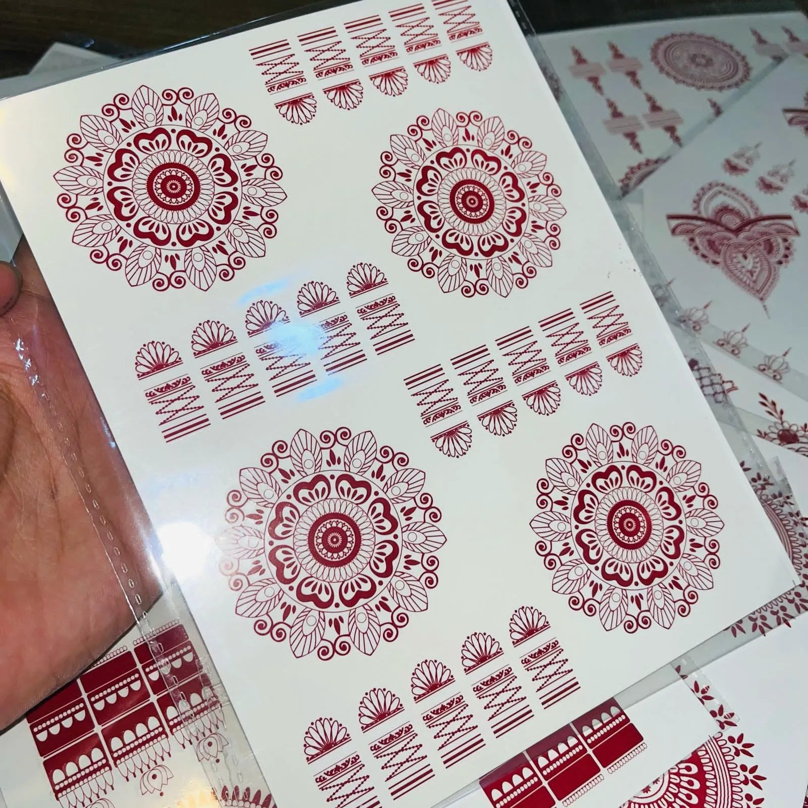 Simple Aesthetic Full Hand Sticker Tatto Mehndi