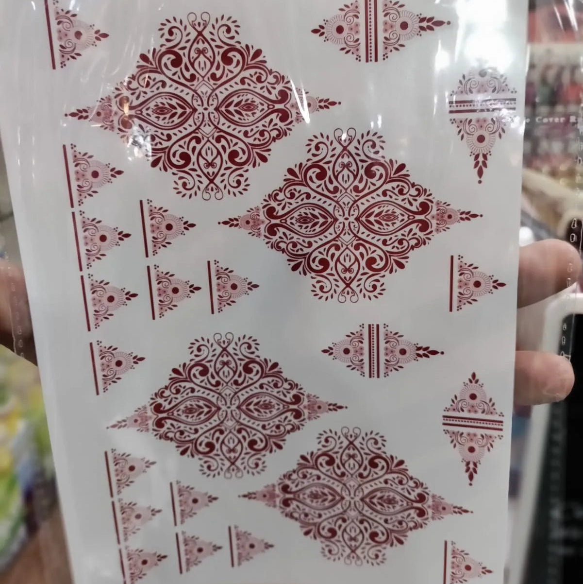 Waterproof Mehndi Tattoo Stickers – Red Henna Designs