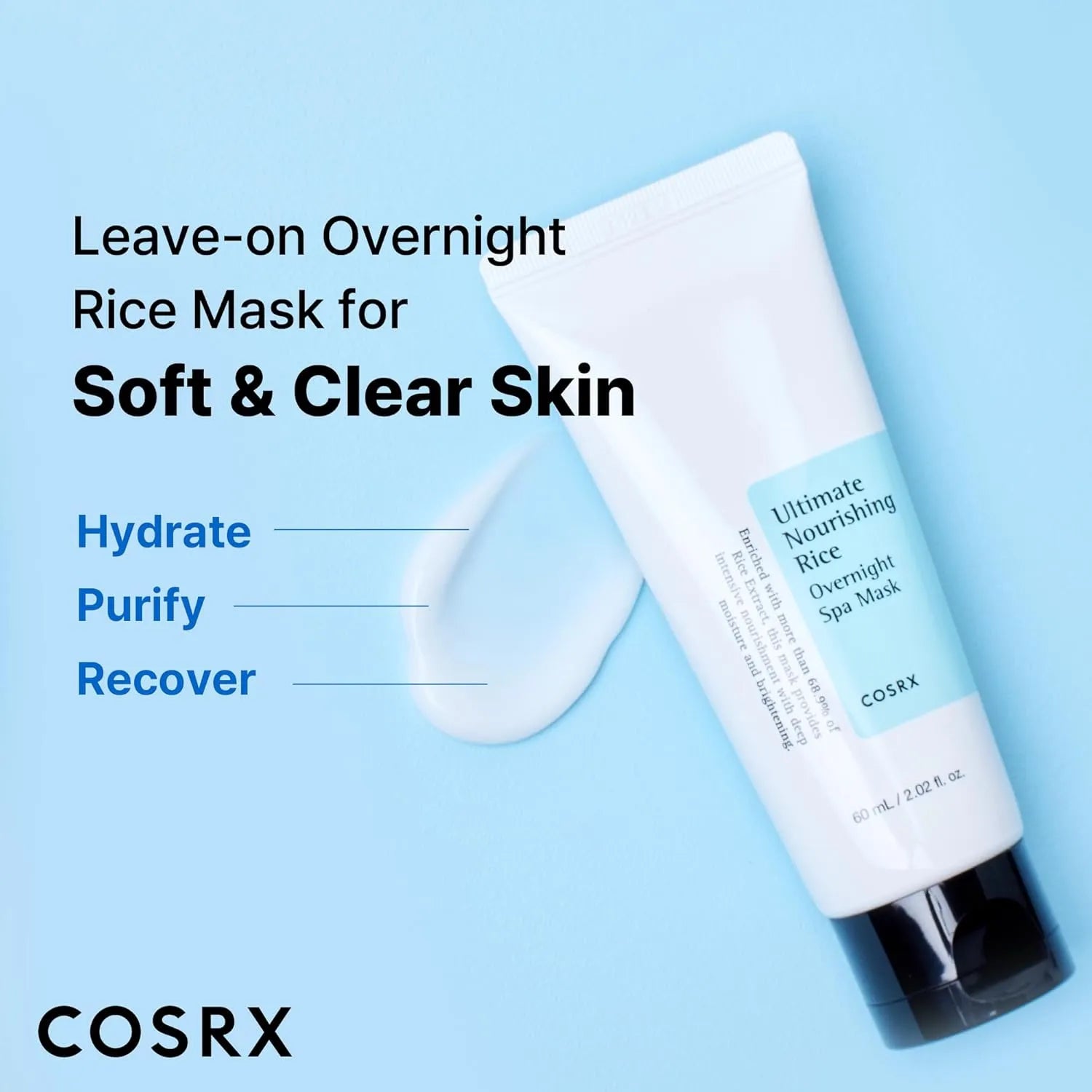 Cosrx - Ultimate Nourishing Rice Overnight Spa Mask - 600ml
