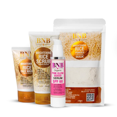 BNB Opulent Glow Bundle (Rice Extract Kit + Pink Glow SPF60 50ml)